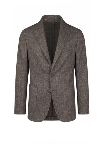 Unlined Wool and Baby Alpaca Herringbone Jacket - Fabrics by Ferla®