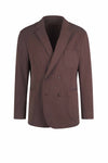 Unlined Double-Breasted Fluid Fabric Jacket