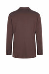 Unlined Double-Breasted Fluid Fabric Jacket