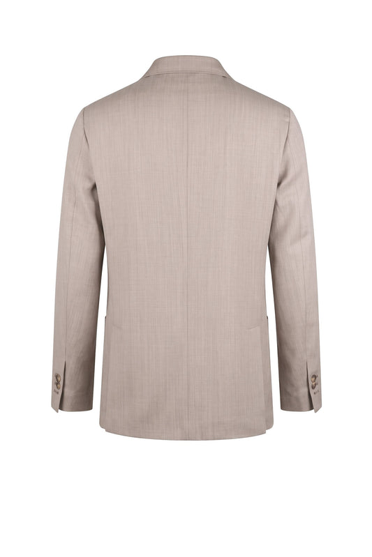 Unlined Stretch Wool Double-Breasted Jacket - MONTEZEMOLO