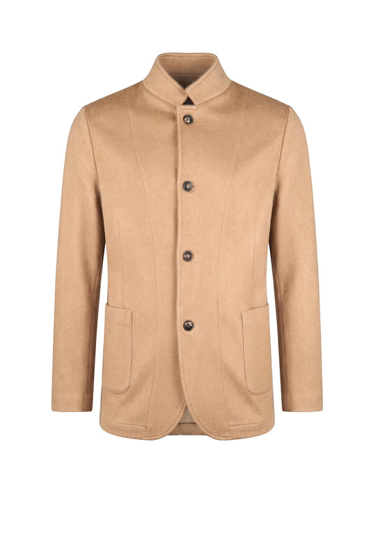 Camel & Wool Jacket-Style Outerwear - MONTEZEMOLO
