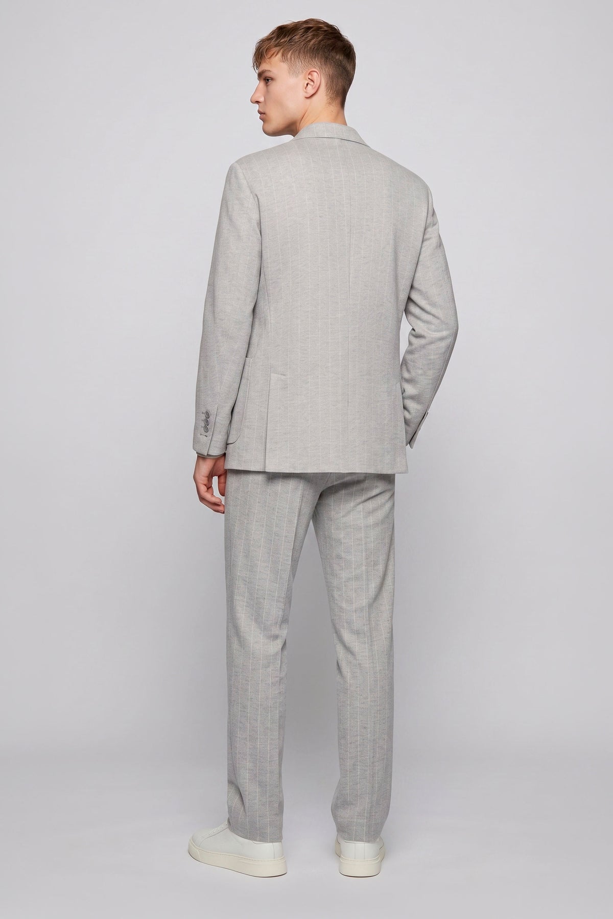 Deconstructed Double-Breasted Stretch Cotton Suit - MONTEZEMOLO