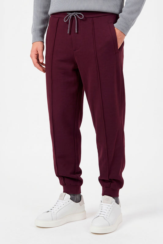 Wool and Cotton Drawstring Jogger Trousers - MONTEZEMOLO