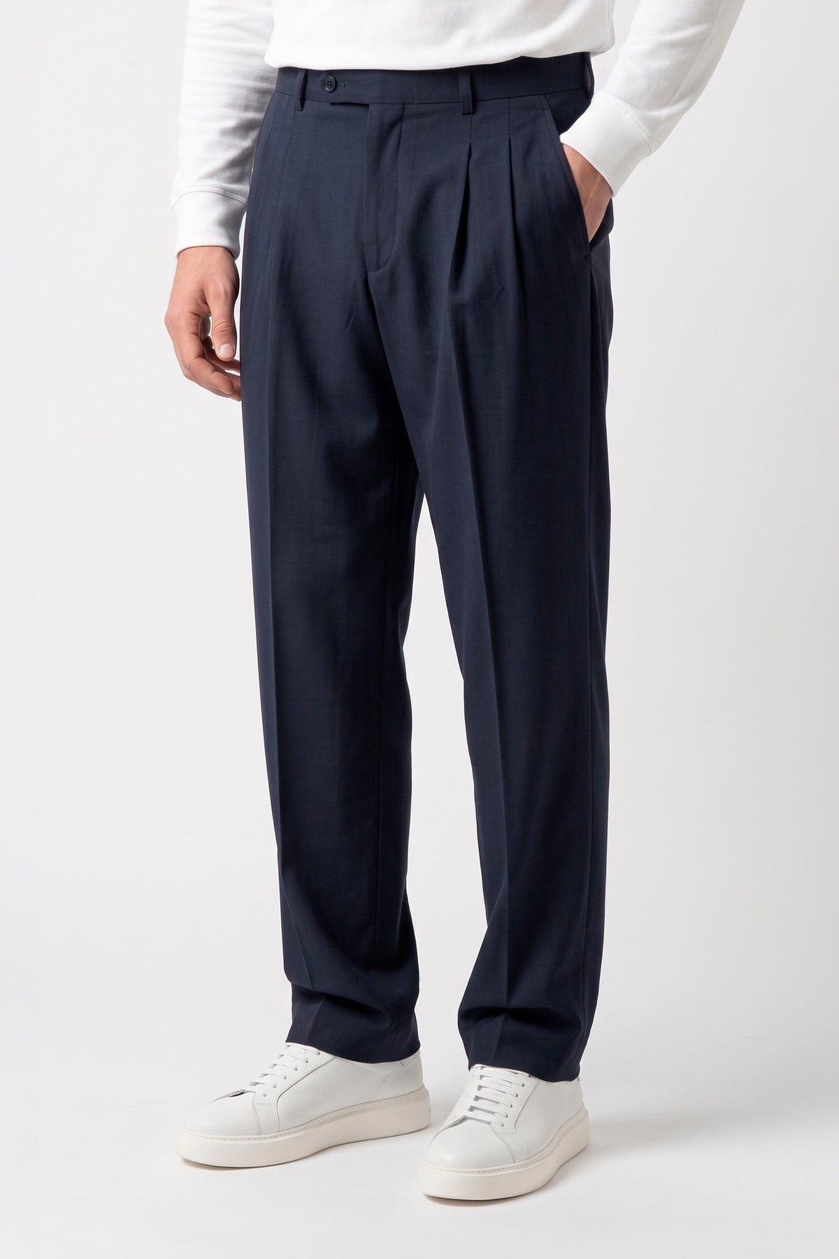 Double-Pleat Wide Fit Fluid Fabric Trousers - MONTEZEMOLO