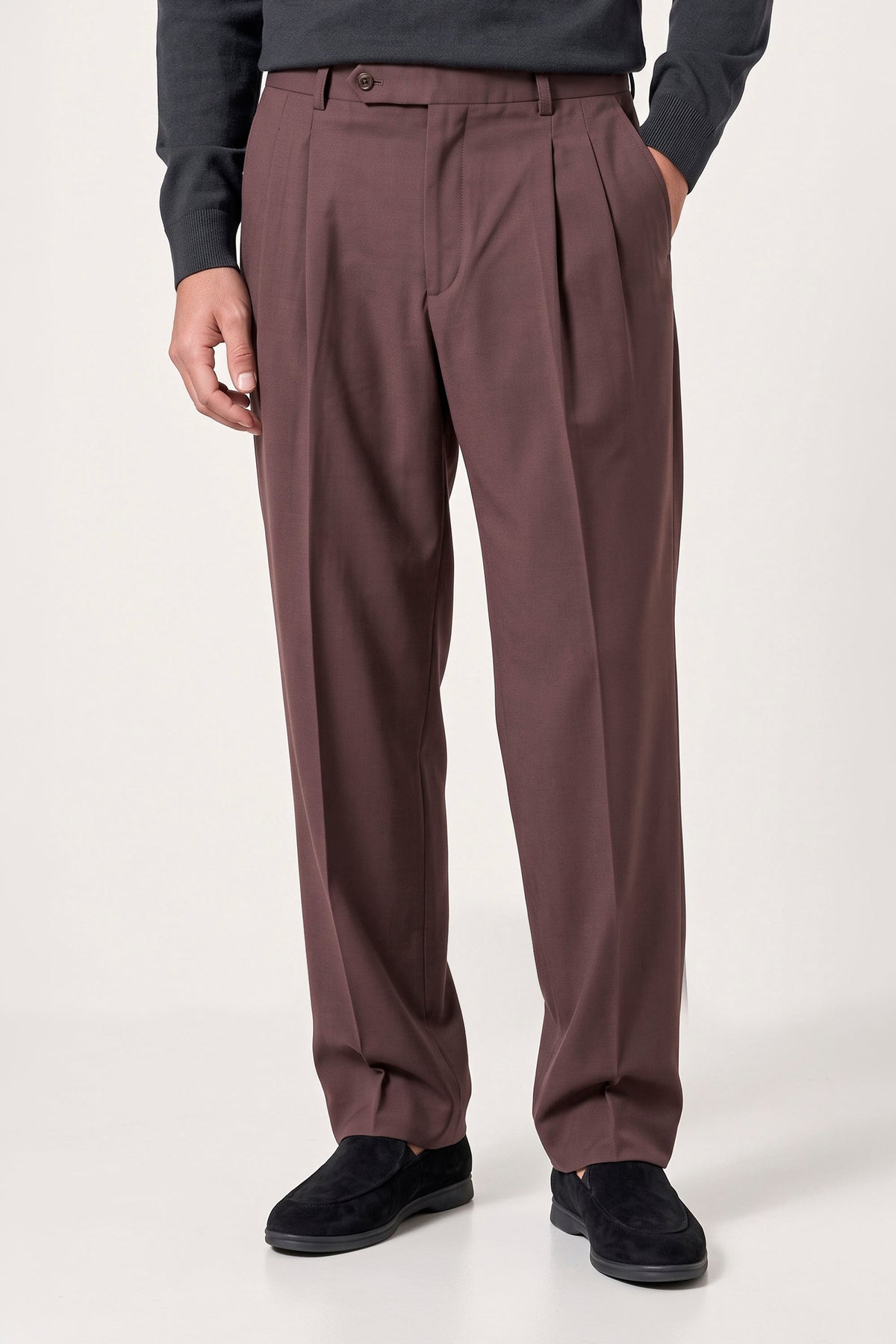Double-Pleat Wide Fit Fluid Fabric Trousers - MONTEZEMOLO