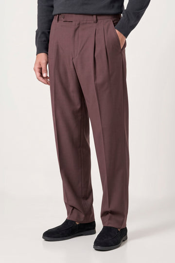 Double-Pleat Wide Fit Fluid Fabric Trousers - MONTEZEMOLO