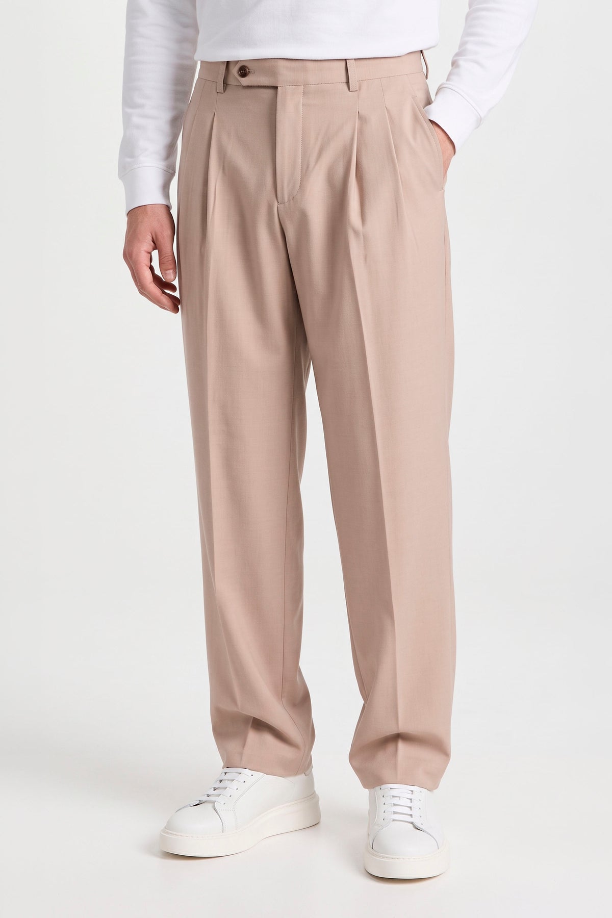 Double-Pleat Wide Fit Fluid Fabric Trousers - MONTEZEMOLO