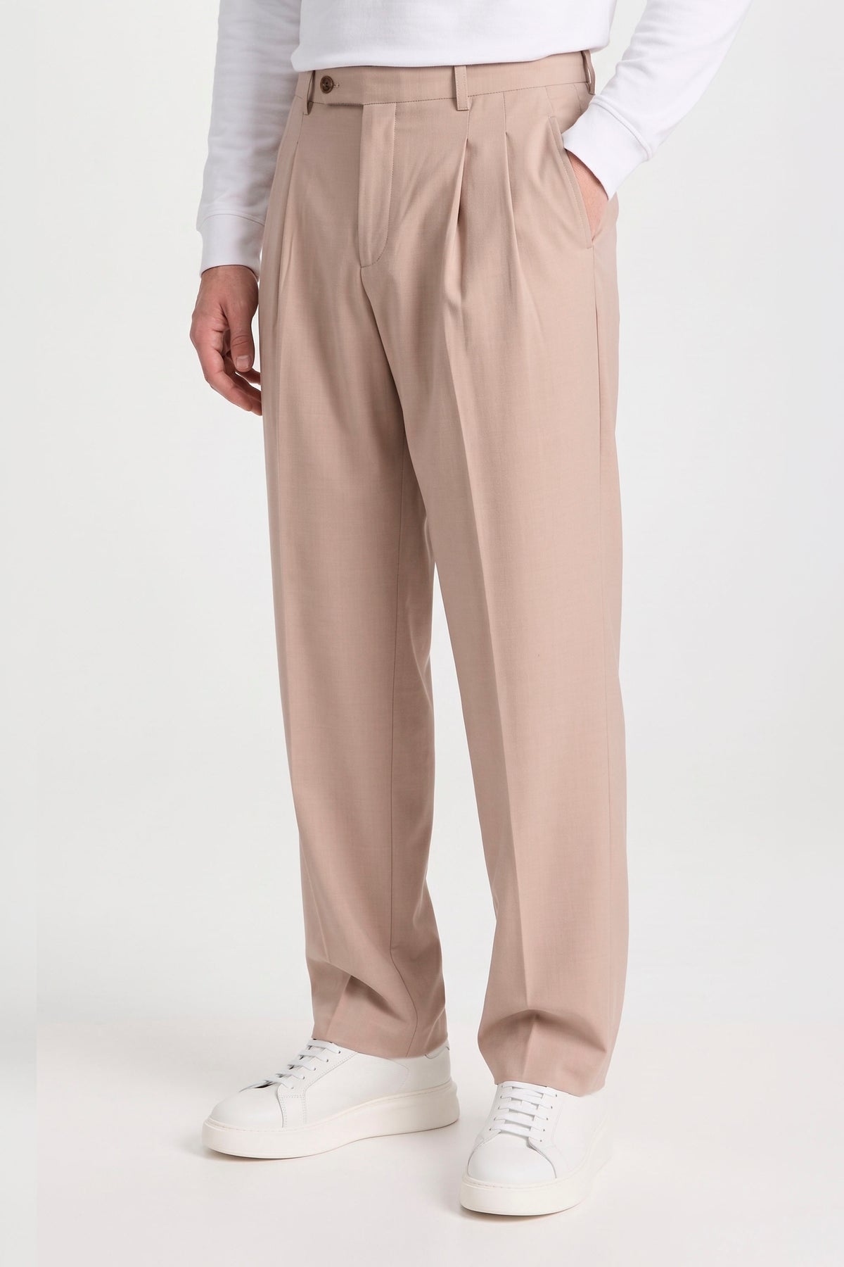 Double-Pleat Wide Fit Fluid Fabric Trousers - MONTEZEMOLO