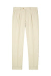 Stretch Gabardine Pleated Trousers - Loro Piana® fabrics - MONTEZEMOLO