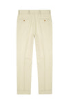 Stretch Gabardine Pleated Trousers - Loro Piana® fabrics - MONTEZEMOLO