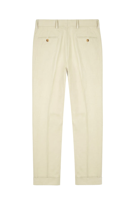 Stretch Gabardine Pleated Trousers - Loro Piana® fabrics - MONTEZEMOLO