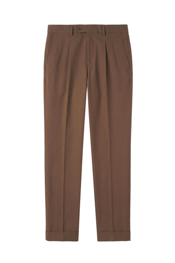 Stretch Gabardine Pleated Trousers - Loro Piana® fabrics - MONTEZEMOLO