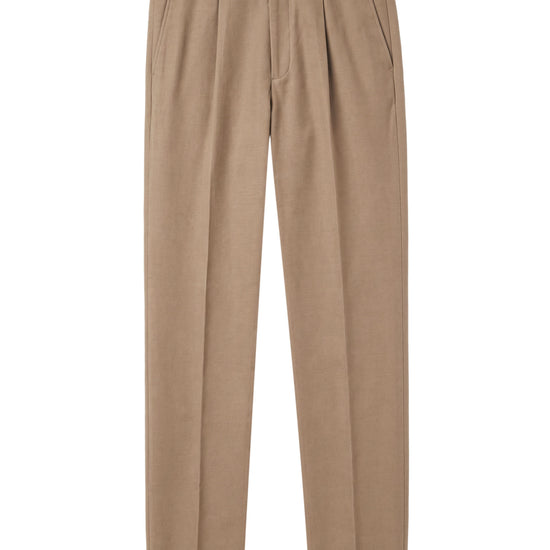 Cotton and Cashmere Twill Pleated Trousers - Zegna® Fabrics - MONTEZEMOLO