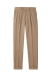 Cotton and Cashmere Twill Pleated Trousers - Zegna® Fabrics - MONTEZEMOLO