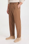 Cotton and Cashmere Twill Pleated Trousers - Zegna® Fabrics - MONTEZEMOLO