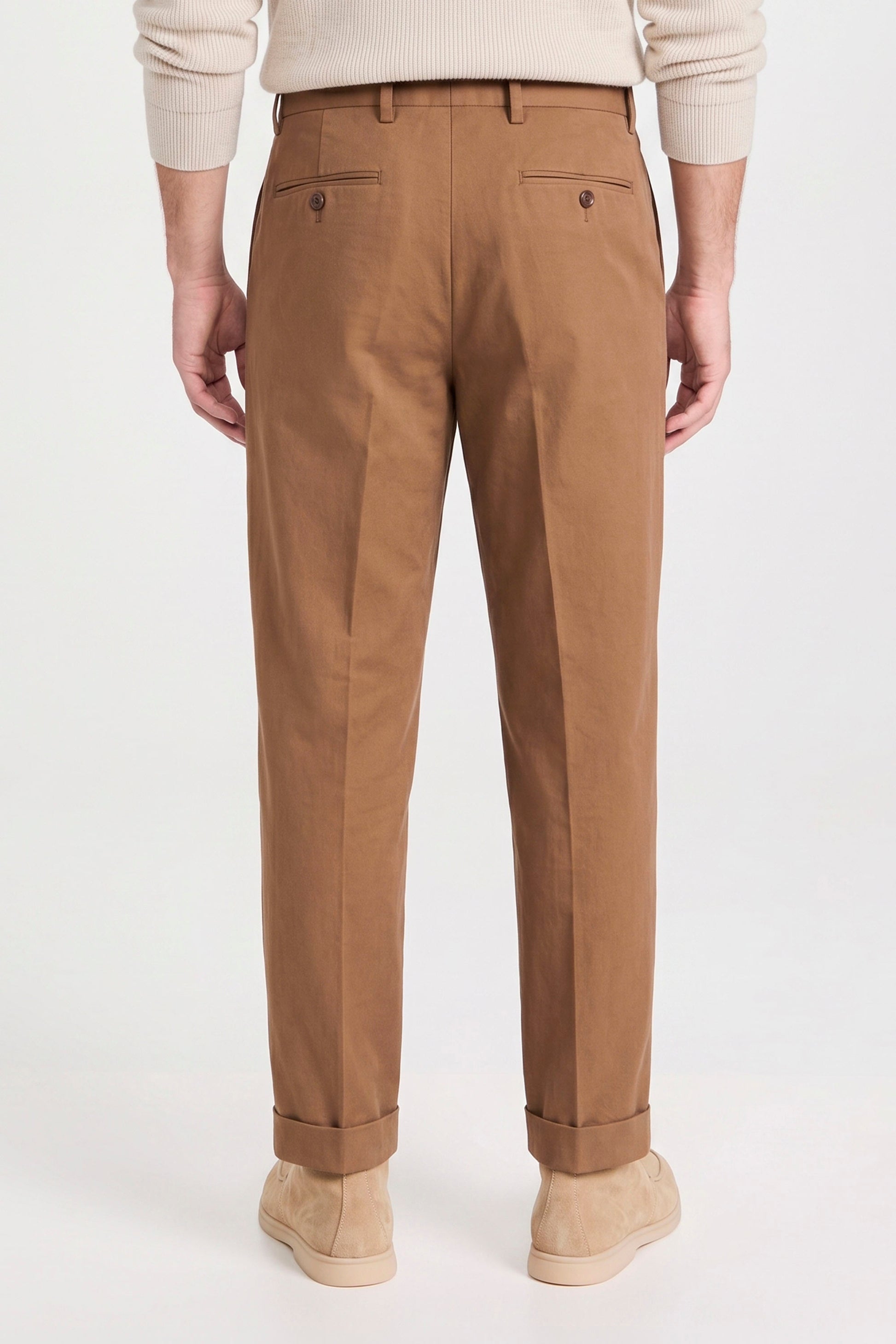 Cotton and Cashmere Twill Pleated Trousers - Zegna® Fabrics - MONTEZEMOLO