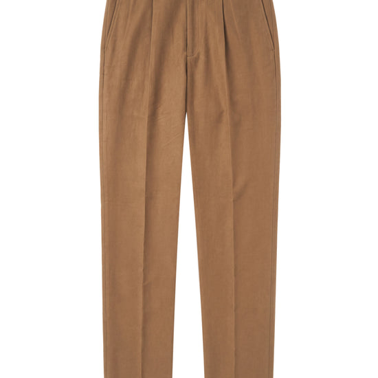 Cotton and Cashmere Twill Pleated Trousers - Zegna® Fabrics - MONTEZEMOLO