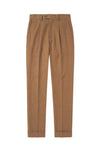 Cotton and Cashmere Twill Pleated Trousers - Zegna® Fabrics - MONTEZEMOLO