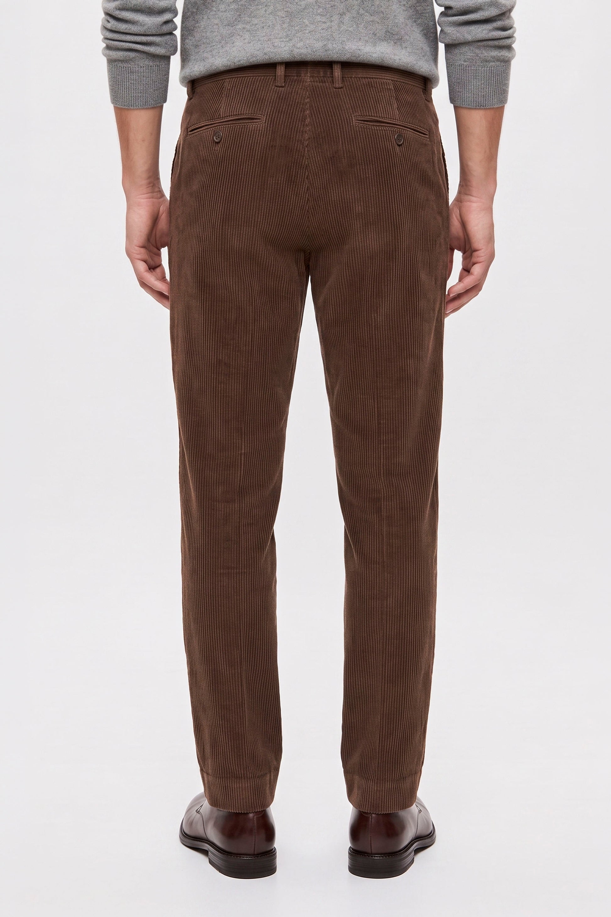Cotton & Cashmere Corduroy Double-Pleat Trousers - Zegna® fabrics - MONTEZEMOLO