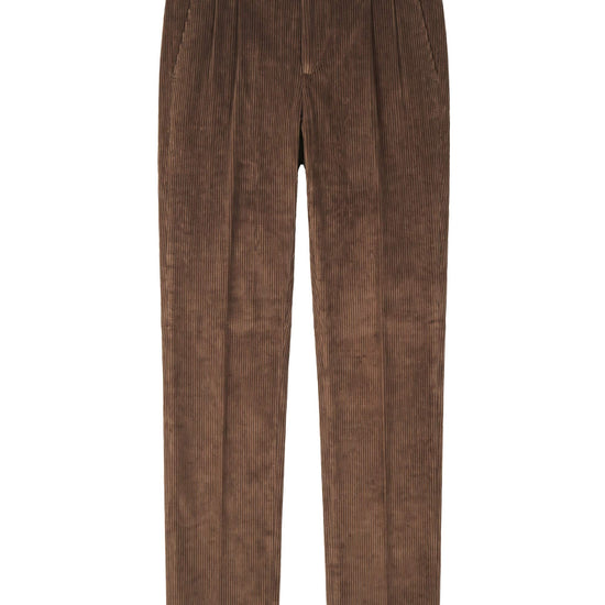 Cotton & Cashmere Corduroy Double-Pleat Trousers - Zegna® fabrics - MONTEZEMOLO