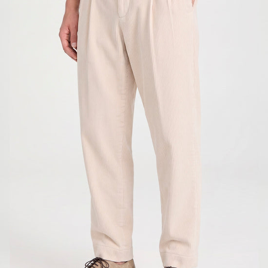 Cotton & Cashmere Corduroy Double-Pleat Trousers - Zegna® fabrics - MONTEZEMOLO