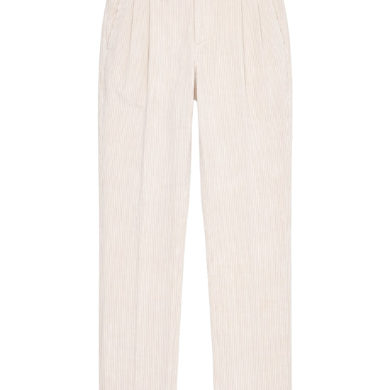 Cotton & Cashmere Corduroy Double-Pleat Trousers - Zegna® fabrics - MONTEZEMOLO