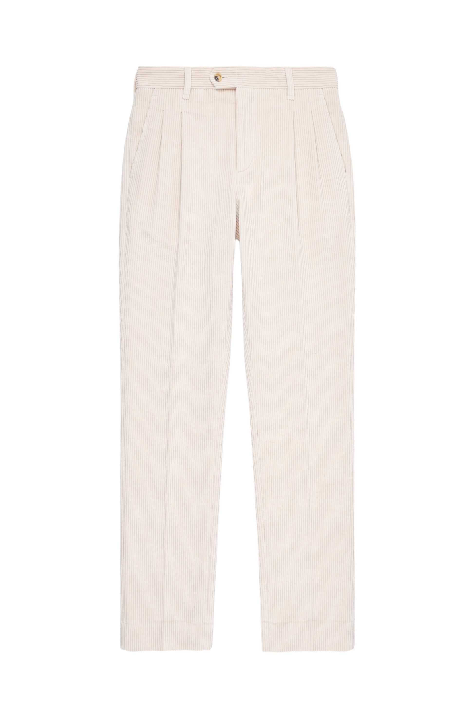 Cotton & Cashmere Corduroy Double-Pleat Trousers - Zegna® fabrics - MONTEZEMOLO