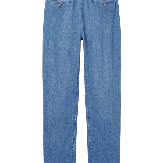 Double-Pleated Denim Trousers - MONTEZEMOLO