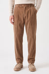 Pantaloni in velluto a coste con doppia pince