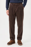 Pantaloni in velluto a coste con doppia pince