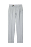 Double-Pleat Stretch Cotton and Cashmere Trousers