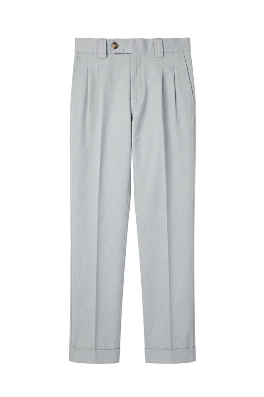 Double-Pleat Stretch Cotton and Cashmere Trousers - MONTEZEMOLO