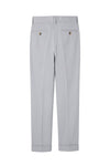 Double-Pleat Stretch Cotton and Cashmere Trousers