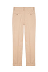 Double-Pleat Stretch Cotton and Cashmere Trousers