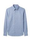 Camicia abbottonata in puro cotone mélange effetto flanella