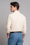 Camicia abbottonata in puro cotone mélange effetto flanella
