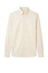 Camicia abbottonata in puro cotone mélange effetto flanella