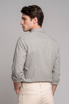 Camicia abbottonata in puro cotone mélange effetto flanella