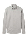 Camicia abbottonata in puro cotone mélange effetto flanella