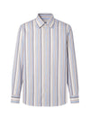 Wool Striped Merino Wool Spear Collar Shirt - MONTEZEMOLO