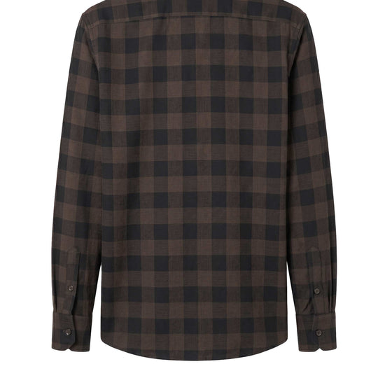 Super 120’s Natural Stretch Wool Spear Collar Check Shirt - MONTEZEMOLO