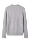 Extra-Fine Virgin Wool Cable-Knit Crew Neck Sweater