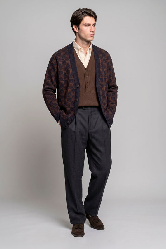 Atelier Merino Wool Jacquard Cardigan - MONTEZEMOLO
