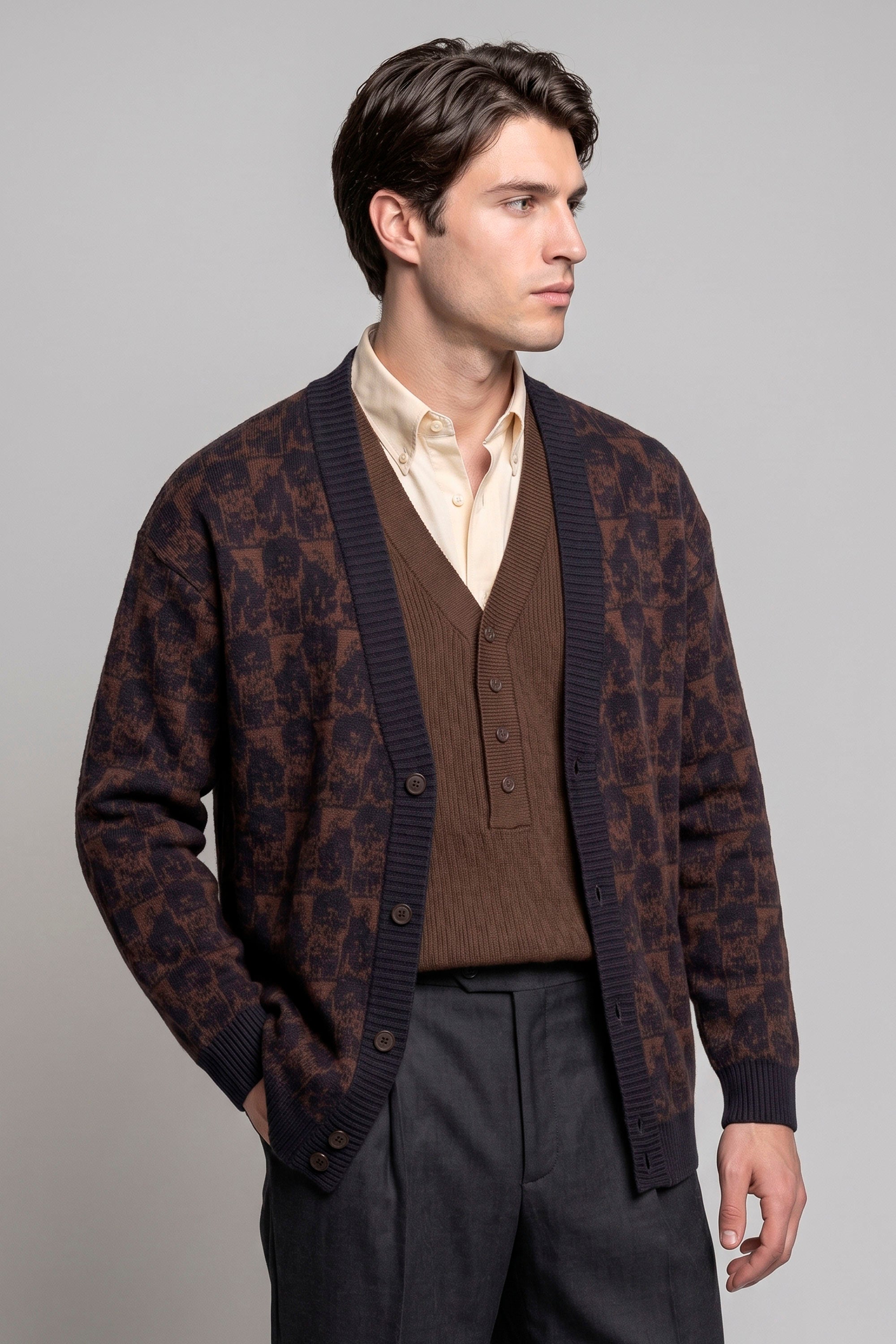 Atelier Merino Wool Jacquard Cardigan