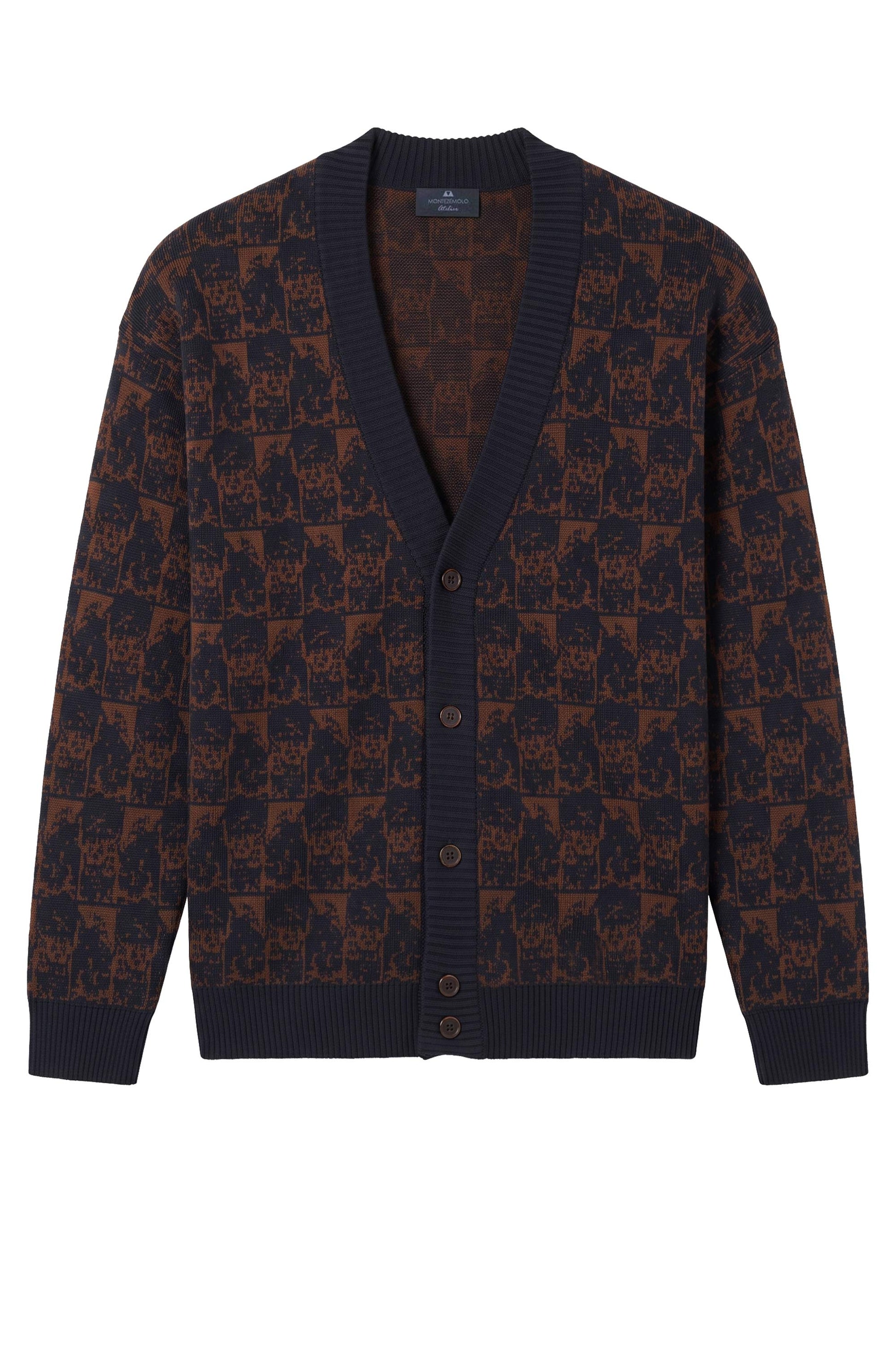 Atelier Merino Wool Jacquard Cardigan - MONTEZEMOLO