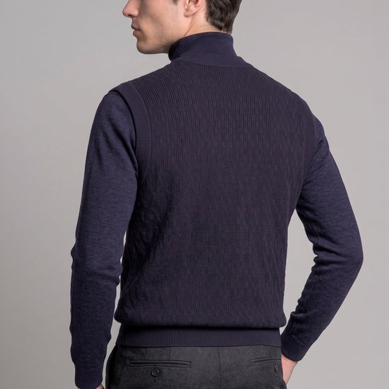 Pure Merino Wool V-Neck Vest - MONTEZEMOLO