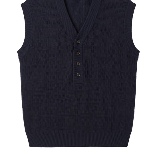 Pure Merino Wool V-Neck Vest - MONTEZEMOLO