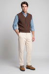 Pure Merino Wool V-Neck Vest - MONTEZEMOLO