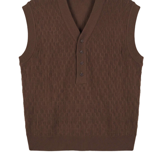 Pure Merino Wool V-Neck Vest - MONTEZEMOLO