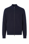 Maglia TREND a costine con zip intera